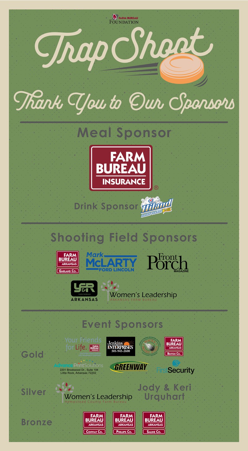 Thank You Message and Image for Trap Shoot Sponsors