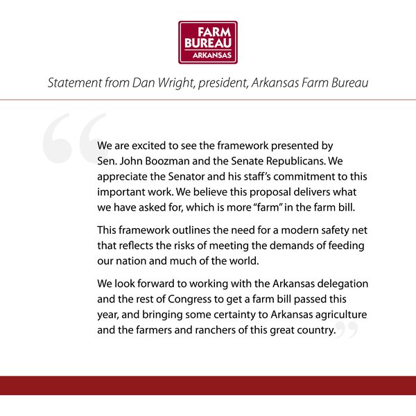 Statement from Arkansas Farm Bureau President Dan Wright